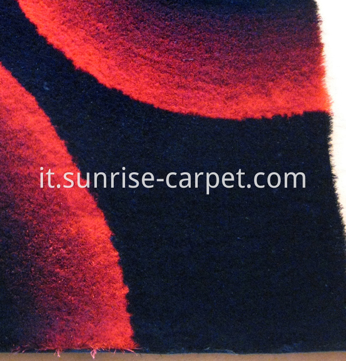 Thin Polyester Shaggy Rug Gradational Color